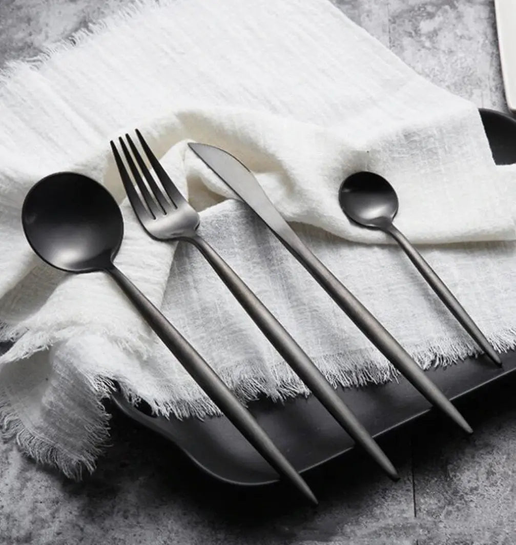 24 Pcs Minimalist Flatware Scope Kitchen