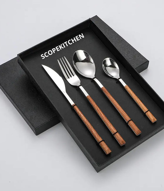 24 Pcs Italian Flatware Scope Kitchen
