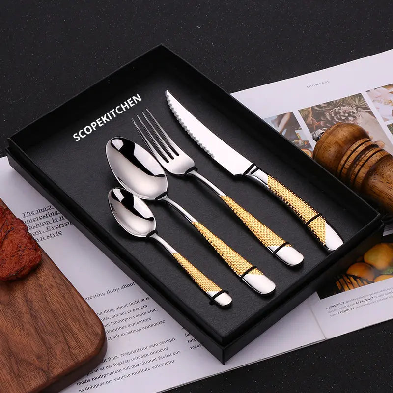 24 Pcs Vintage Flatware Scope Kitchen