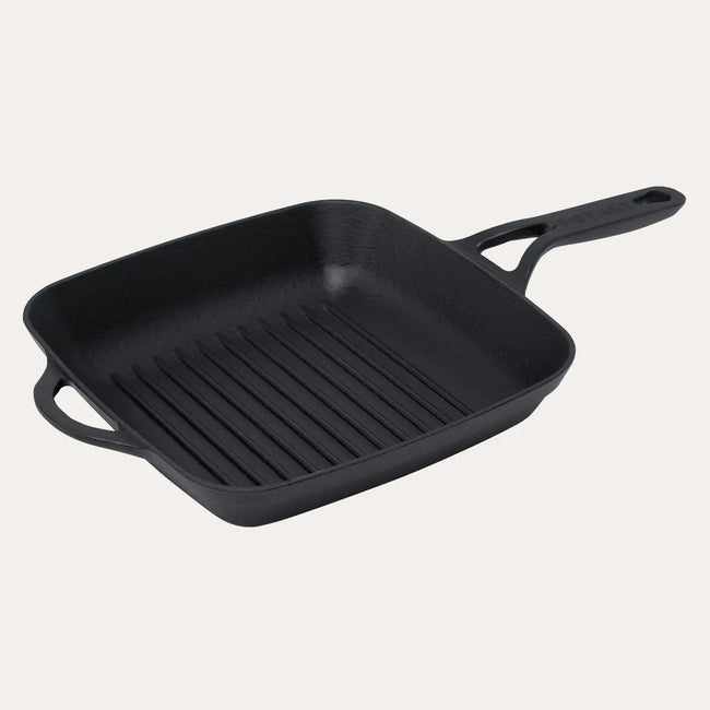 Mat Siyah Izgara Kare Döküm Tava 26 cm Pot Art